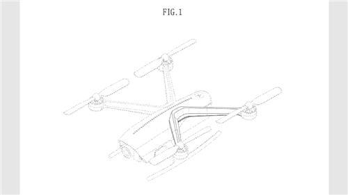 삼성전자가 미국에서 특허를 획득한 드론설계도(출처=미국 특허청 웹사이트)